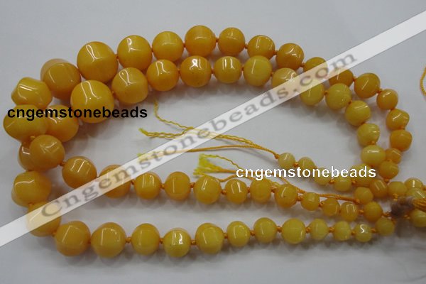 CCN1532 15.5 inches 8*8mm - 20*20mm pumpkin candy jade beads