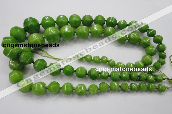 CCN1533 15.5 inches 8*8mm - 20*20mm pumpkin candy jade beads