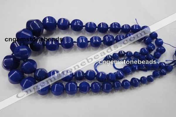 CCN1536 15.5 inches 8*8mm - 20*20mm pumpkin candy jade beads