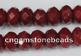 CCN154 15.5 inches 8*12mm faceted rondelle candy jade beads