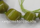 CCN1542 15.5 inches 10*14mm - 20*25mm twisted tetrahedron candy jade beads