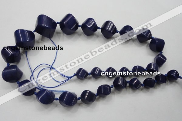 CCN1543 15.5 inches 10*14mm - 20*25mm twisted tetrahedron candy jade beads