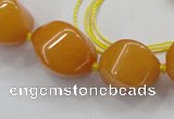 CCN1546 15.5 inches 10*14mm - 20*30mm twisted tetrahedron candy jade beads