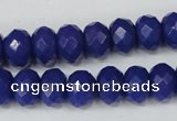 CCN155 15.5 inches 8*12mm faceted rondelle candy jade beads