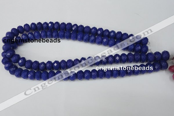 CCN155 15.5 inches 8*12mm faceted rondelle candy jade beads