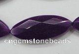 CCN1552 15.5 inches 15*40mm faceted marquise candy jade beads