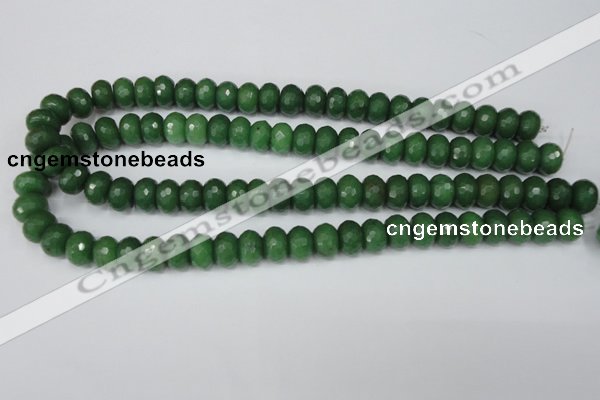 CCN156 15.5 inches 8*12mm faceted rondelle candy jade beads