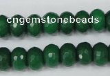 CCN157 15.5 inches 8*12mm faceted rondelle candy jade beads