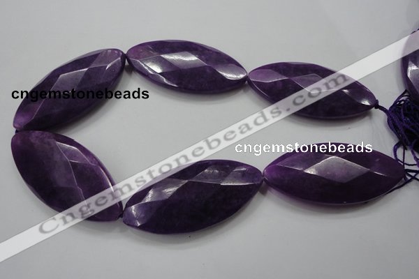 CCN1570 15.5 inches 30*64mm faceted marquise candy jade beads