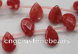 CCN1580 15.5 inches 10*14mm briolette candy jade beads wholesale