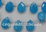 CCN1583 15.5 inches 10*14mm briolette candy jade beads wholesale