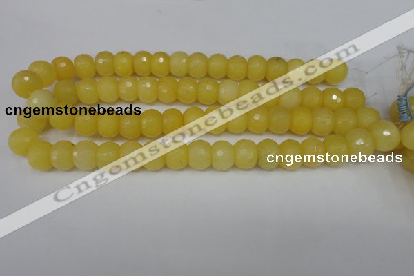 CCN161 15.5 inches 12*16mm faceted rondelle candy jade beads