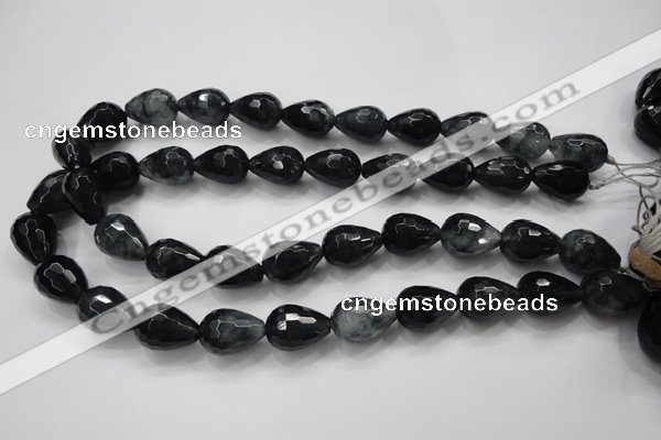 CCN1610 15.5 inches 13*18mm faceted teardrop candy jade beads