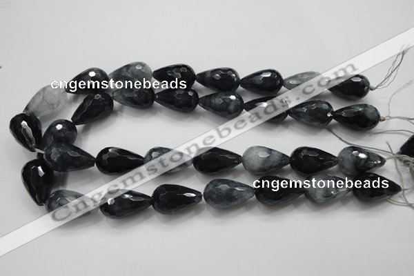 CCN1611 15.5 inches 15*25mm faceted teardrop candy jade beads