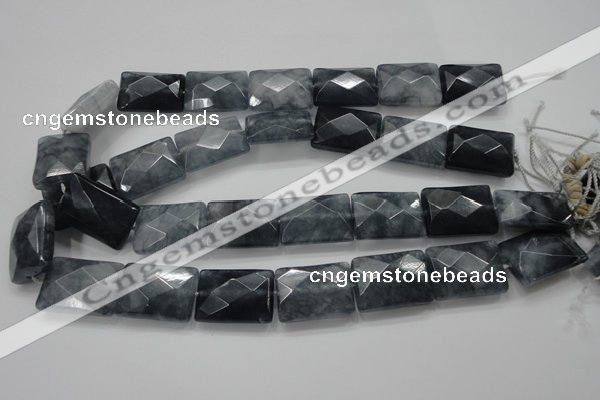 CCN1626 15.5 inches 18*25mm faceted rectangle candy jade beads