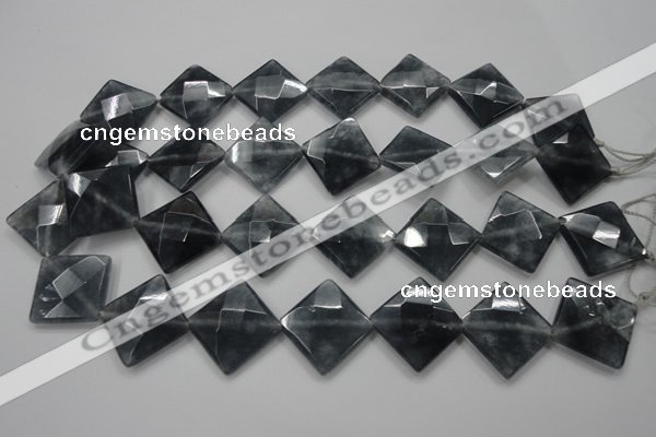 CCN1635 15.5 inches 20*20mm faceted diamond candy jade beads