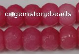 CCN164 15.5 inches 12*16mm faceted rondelle candy jade beads