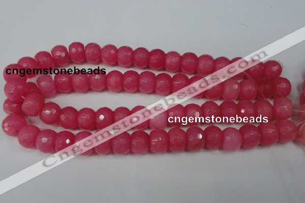 CCN164 15.5 inches 12*16mm faceted rondelle candy jade beads