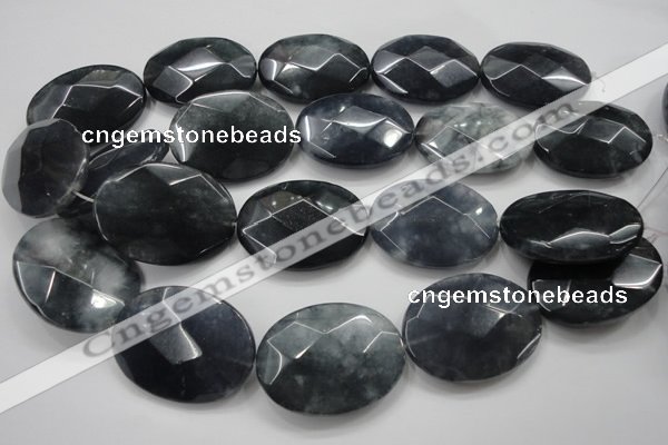 CCN1646 15.5 inches 30*40mm faceted oval candy jade beads