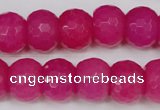 CCN165 15.5 inches 12*16mm faceted rondelle candy jade beads