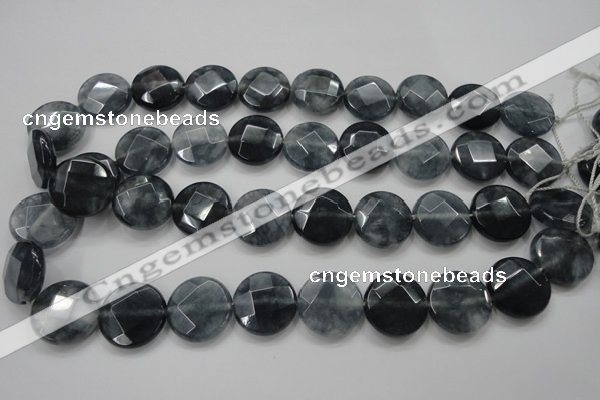 CCN1653 15.5 inches 20mm faceted coin candy jade beads