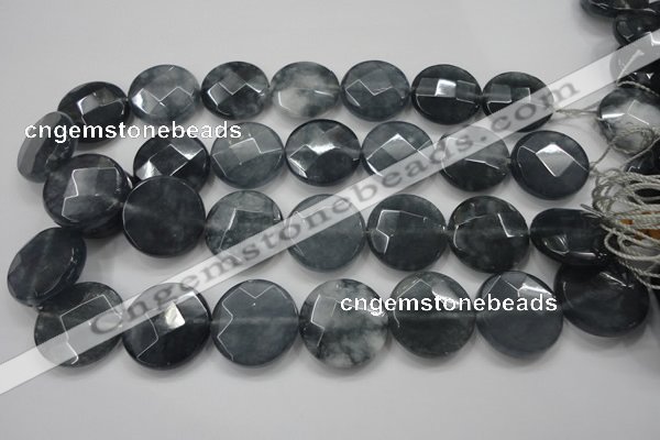 CCN1654 15.5 inches 25mm faceted coin candy jade beads