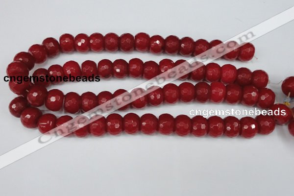 CCN166 15.5 inches 12*16mm faceted rondelle candy jade beads