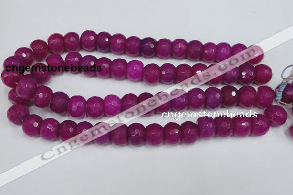 CCN167 15.5 inches 12*16mm faceted rondelle candy jade beads