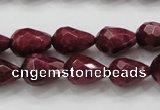 CCN1675 15.5 inches 10*14mm faceted teardrop candy jade beads wholesale