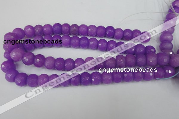 CCN168 15.5 inches 12*16mm faceted rondelle candy jade beads