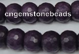 CCN169 15.5 inches 12*16mm faceted rondelle candy jade beads