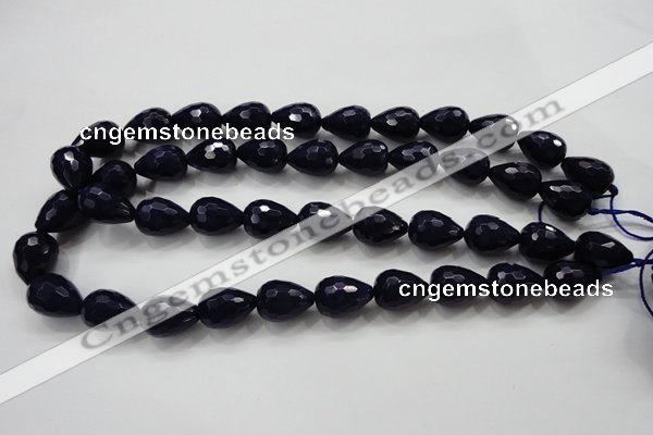 CCN1690 15.5 inches 13*18mm faceted teardrop candy jade beads wholesale