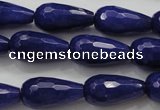 CCN1692 15.5 inches 10*20mm faceted teardrop candy jade beads wholesale