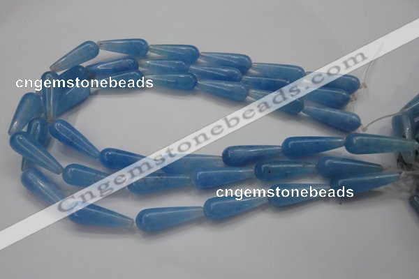 CCN1700 15.5 inches 10*30mm teardrop candy jade beads wholesale