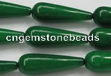 CCN1704 15.5 inches 10*30mm teardrop candy jade beads wholesale