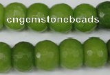 CCN171 15.5 inches 12*16mm faceted rondelle candy jade beads