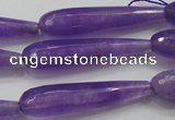 CCN1712 15.5 inches 9*40mm faceted teardrop candy jade beads wholesale