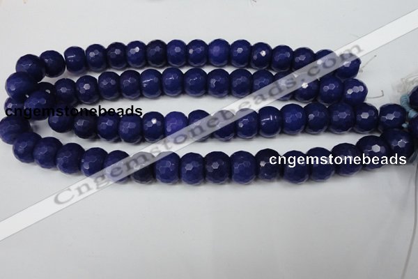 CCN173 15.5 inches 12*16mm faceted rondelle candy jade beads