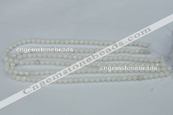 CCN1801 15 inches 6mm faceted round candy jade beads wholesale