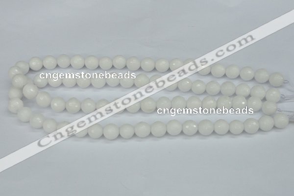 CCN1803 15 inches 10mm faceted round candy jade beads wholesale