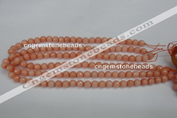 CCN1812 15 inches 8mm faceted round candy jade beads wholesale