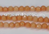 CCN1820 15 inches 4mm faceted round candy jade beads wholesale