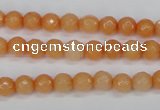 CCN1821 15 inches 6mm faceted round candy jade beads wholesale