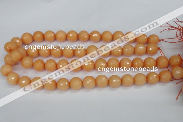 CCN1825 15 inches 14mm faceted round candy jade beads wholesale