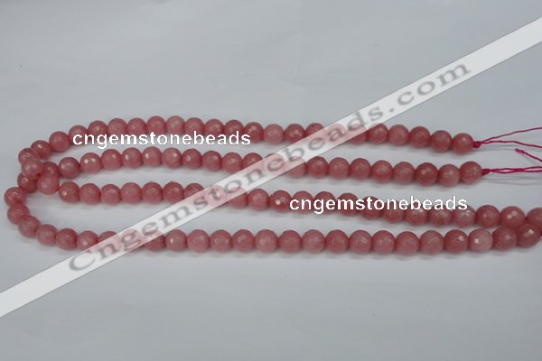 CCN1832 15 inches 8mm faceted round candy jade beads wholesale