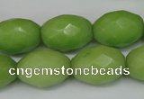 CCN184 15.5 inches 13*18mm faceted rice candy jade beads