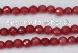 CCN1840 15 inches 4mm faceted round candy jade beads wholesale