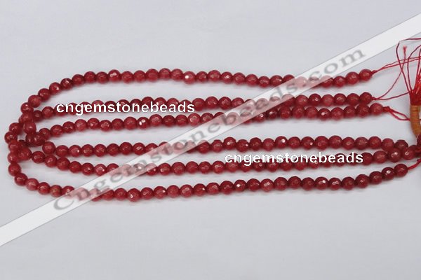 CCN1840 15 inches 4mm faceted round candy jade beads wholesale