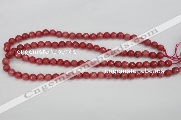 CCN1842 15 inches 8mm faceted round candy jade beads wholesale