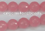 CCN1854 15 inches 12mm faceted round candy jade beads wholesale